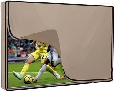 iBirdie Outdoor TV Cover 86 to 90 inch Waterproof, Cover Size 82" W x 50" H, Weatherproof, with Zipper for Outside Flat Screen 86 to 90 inch TV, Brown, 600D Thick Fabric Protector