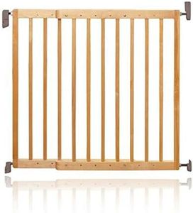 Munchkin Barrière de Sécurité en Bois Lindam Extensible Bébé & Tout-Petits | Barrière de Sécurité pour Escaliers & Portes | Sans Barre | 63.5-106cm Large | Bois