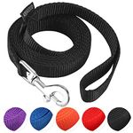 AMAGOOD 6 FT Dog Leash 3/8" 5/8" 3/4" 1" Dog Lead Great for Small and Medium Dog,Strong and Durable Traditional Style Leash (Black,5/8" x 6 Feet)