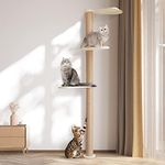 Wood Cat Tower Floor to Ceiling Adj