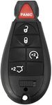 X AUTOHAUX Replacement Keyless Entry Remote Car Key Fob M3N5WY783X 433Mhz for Dodge Grand Caravan Challenger Charger for Ram 1500 2500 5 Button with Door Key