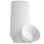 HOME REPUBLIC 100 Piece White Standard Size White Cupcake Paper/Baking Cup/Cup Liners, Cupcake Paper (White, Standard Size) - Pack of 100