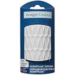 Yankee Candle ScentPlug Diffuser | Plug In Air Freshener Base | White Organic Pattern Decorative Shade | UK 3 Pin Plug