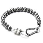 Flag pole Beaded Retainer Ring, Adjust Length 304 Stainless Steel FlagPole Accessories Weights Ring to Keep Flag Close to Pole for Internal External Halyard-for 1 1/2" to 5" Inch Diameter FlagPole