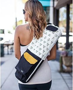 Eco Friendly Yoga Mat Bag | Organic Yoga Bag For Extra Wide Mats | Yoga Mat Carrier for Men & Women: Full Zip, Adjustable Carry, Pockets, GOTS 100% Cotton Canvas