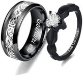 Custom Engraved Rings for Couples P
