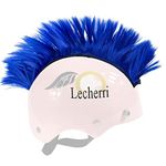 Lecherri Hawk for Helmet 1PC Helmet Accessories Helmet Mohawk Hair Decoration for Motorcycle Helmet Bicycle Helmet Ski Helmet Blue Color (Helmet Not Included)