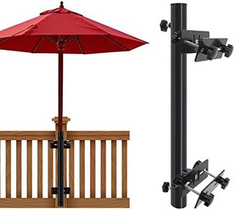 Finderomend Deck Umbrella Mount, Easy Install and Move Outdoor Patio Umbrella Holder (Grille/Post) for Sail Shade Pole/Flagpole/String Light Pole Save Space on Deck