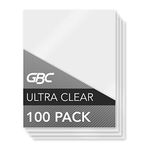 GBC UltraClear Thermal Laminating Pouches, Letter Size, 9” x 11.5“, 5 mm Thickness, 100 Pouches per Pack (3381602460)