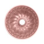 Wiltshire Rose Gold Round Fluted Cake Tin, PFOA PTFE Free, Ring Cake Mould, Non-Stick Coating, Patterned Coated Baking Tin, Cake Mould, Sheet Steel Bakeware, 22.5x22.5x9cm