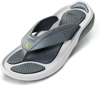 ZORIZ Zoomy Golf Sandals - Unisex Golf Flip Flops With Removable Tornado Golf Cleats - Mens and Womens Sandals for Walking, Beach, or Sports - Grey/Lime - Men's 9-9.5/Women's 10.5-11