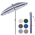 Sekey 2m Garden Parasol with Umbrella Cover - Adjustable and Portable Patio Umbrella for Beach, Garden, Pool, and Patio - UPF 50+ Sun Protection