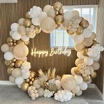 White Gold Balloons Arch Kit, 185 P