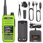 Talkpod A36PlusMAX Dual Band Two Way Radio, 8W Output, Long Range Handheld Radio with 144-146/430-440MHz VHF UHF Receive, 3200mAh Battery, 1.44 inch Color Screen (Green)