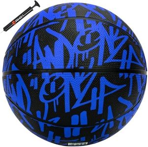 AND1 Fantom Graffiti 27.5 Rubber Basketball : Youth Sized Streetball for Indoor and Outdoor Use, Deep Channel Construction and Durability, Includes 10” Pump