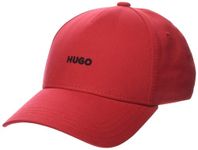HUGO Women's Contrast Logo Cotton Twill Cap, Logo Red, One Size
