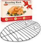 12inch Stainless Steel Roasting Rack, Oval Roasting Rack for Oven Rack with Cooking, Grilling, Drying, Gifts for Mom Woman Wife