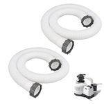 Pool Pump Hose, 2pcs 1.5" Diameter 59 Inch Swimming Pool Filter Hose Above Ground Pool Filter Pump Hose for Sand Filter Pumps & Saltwater Systems for Most 1500 GPH Filter Pumps and Higher