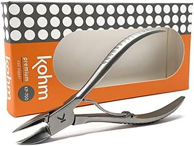 KOHM Ingrown Toenail Clippers for Thick Nails - 5" Long KP-700 Heavy Duty Stainless Steel Toe Nail Nippers Tool for Men, Women, Seniors & Adults - Professional Podiatrist Tool