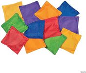 Fun Express Bean Bags for Kids (Bulk Set of 12 in Assorted Colors) Great for Classroom, Home and Play for Kids