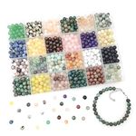 6mm Natural Round Stone Beads for Jewelry Making Bulk,About 720pcs Crystal Gemstone DIY for Friendship Bracelet Jewelry Making Kit(24 Color C)