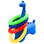 RUDRAMS Ring Game for Kids || Activity Ring Toys for Kids || Indoor Games & Outdoor Games || Strong & Durable Indoor Sports || Ring Toss Target Kids Games (Dino, Blue)