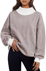 Trendy Queen Womens Mock Neck Sweatshirts Oversized Pullover Fall Outfits