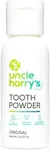 Uncle Harry's All Natural Tooth Powder | Alkalizing Remineralizing Enamel Support & Whitening Toothpaste for Sensitive Teeth | Powder Toothpaste for Gum Health & Fresh Breath (2 oz)