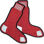 Boston Red Sox Hanging Socks with Blue Border Sleeve Jersey Patch (2014)