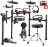 Donner DED-200 MAX Electronic Drum Set with Industry Standard Mesh Heads, 10'' Snare, 8“ Tom, 10'' Tom, 12'' Crash, 450+ Authentic Sounds for Optimal Performance and Feel NEW