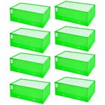 Anandi Green's Premium HDPE UV Protected 260 GSM Rectangular Shaped Green Colour Plants Grow Bags Suitable for Terrace and Vegetable Gardening (Pack of 8, 15X6X6 INCH)