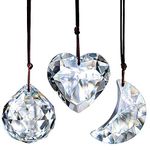 H&D HYALINE & DORA Clear Suncatcher Crystal Rainbow Maker Prism Ornament,Hanging Glass Pendant for Window,Pack of 3