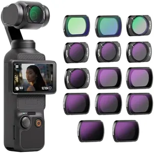 NEEWER Magnetic ND & CPL & Effect Filter Set for DJI OSMO Pocket 3, 14 Pack HD CPL ND8 ND16 ND32 ND64 ND128 ND256 ND1000 ND8/PL ND16/PL ND32/PL ND64/PL Light Pollution Reduction, Black Diffusion 1/4