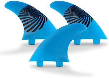 E8 FIN SYSTEM - FCS Surfboard - Fins in Size M - Includes Accessories Such as Changing Keys and Bag - Blue