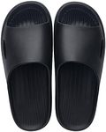 Shower Shoes Men Slippers Sandals Women Bathroom No-Slip Flip-Flops for College Dorm Room Shower Sandals Summer Pool Sliders Slip On Flip Flops Soft Casual Indoor Outdoor Unisex Slippers (Black, 8)