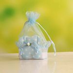 Babies Bloom - Baby Shower Favor Candy Bottles, Favor Candy Bags - Baby Shower Favors (Set of 12) (Blue Heart Bottles)