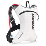 USWE Outlander Pro, Hydration Pack with 2.0L / 70oz Hydration Bladder, White. Bounce Free. for MTB, Mountain Bike Marathon Racing