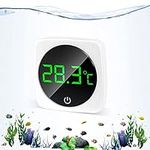 LED Aquarium Thermometer,Touch Screen Fish Tank Accurate Temperature Sensor,Energy Saving and Stick-On Aquarium Thermometer for Fish, Turtles, Aquatic Animals