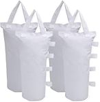 Ikerall Canopy Weights Bag Leg Weight for Pop up Canopy Tent, Sand Bags for Patio Umbrella Instant Outdoor Sun Shelter (4 Pack - White)