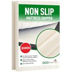ECOHomes Mattress Slide Stopper Stop Bed from Sliding - Mattress Gripper Non Slip Pad Keep Mattress Topper from Sliding | Mattress Holder in Place Prevents Sliding, Grip Rubber Mat (Queen)