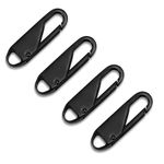 Akshved Zipper Pull Replacements,Detachable Zipper Pull,Quick Snap Bag Zipper Puller for Bag,Luggage,Clothing,Jackets,Backpacks,Purse,Coat Etc. (5-Black)