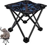 SLINCE Camping Chair Ultralight Camping Chair Max Load 100Kg Portable Lightweight Outdoor Fishing Picnic Beach Seat Folding Oxford Cloth Stool Chairs (Small) - Fabric, Multicolor