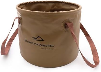 Collapsible Bucket 20L, Suitable for Fishing, Car Washing, Camping, Foot Spa Bath, with Large Capacity and Handle for Easy Portability. (Brown, 20L)