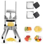 ZXXSFM Commercial French Fry Cutter Stainless Steel,French Fries Cutter,Blooming Onion Cutter,Onion Veggie Chopper Vegetable Dicer Cutter Potato Slicer French Fries(1/4" 1/2" 3/8" Replacement Blade)