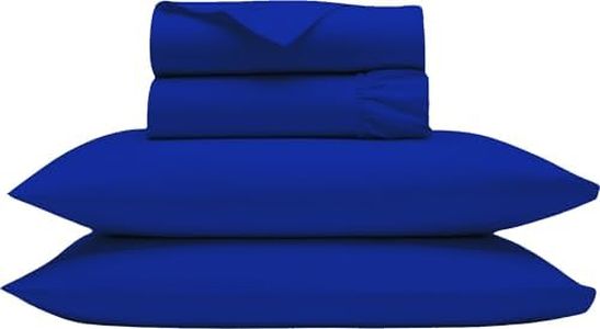 King Size Sheets Set Deep Pockets 800 Thread Count 100% Egyptian Cotton Sheets Long-Staple Sheets, Fits Mattress Upto 16'' Sateen Weave, Soft Cotton Bed Sheets Set(Royal Blue)
