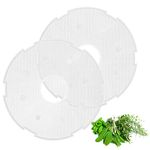 Flexzion Dehydrator Tray Liners - 12 Inch Reusable Non-Stick Plastic Mesh Screen Dryer Sheets for Round Food Dehydrator Accessories for Fruit, Vegetables, Herbs, Meat, Fish, Beef Jerky (2 Pack)