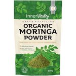 Organic Moringa Powder, 300g Premium UK Certified Organic Pure Moringa Leaf Rich in Essential Vitamins & Minerals by Inner Vitality