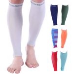 Doc Miller Premium Calf Compression Sleeve 1 Pair 20-30mmHg Strong Calf Support Multiple Colors Graduated Pressure for Sports Running Muscle Recovery Shin Splints Varicose Veins (Gray, XX-Large)