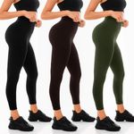 Sanpetix High Waisted Leggings for Women UK, Black Tummy Control Leggings Multicolor23 Pack SM