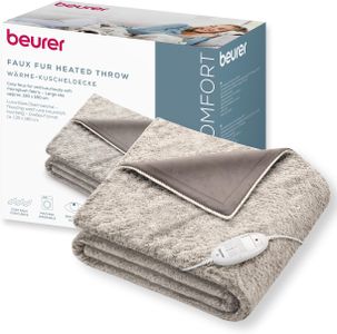Beurer Electric Blanket, Nordic Beige, 180x130cm – Heated Throw